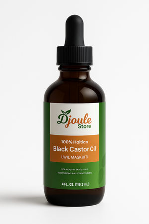 100% Haitian Black Castor Oil – Lwil Maskriti (4 fl. oz)