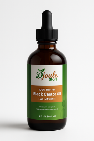 100% Haitian Black Castor Oil – Lwil Maskriti (4 fl. oz)